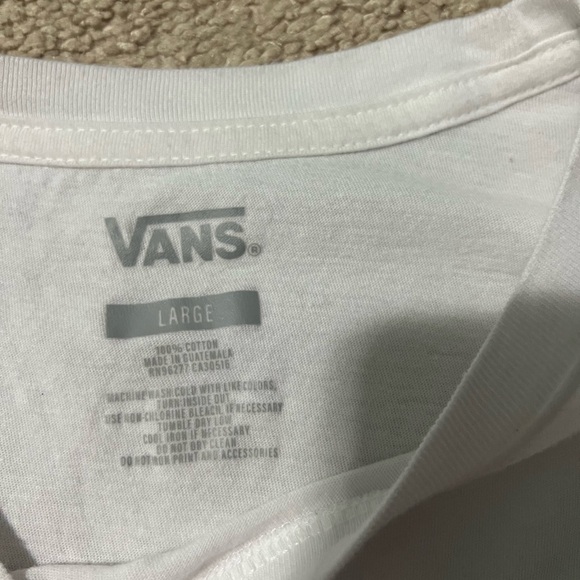 Vans White Cropped T-Shirt “Vans” logo - Picture 2 of 3